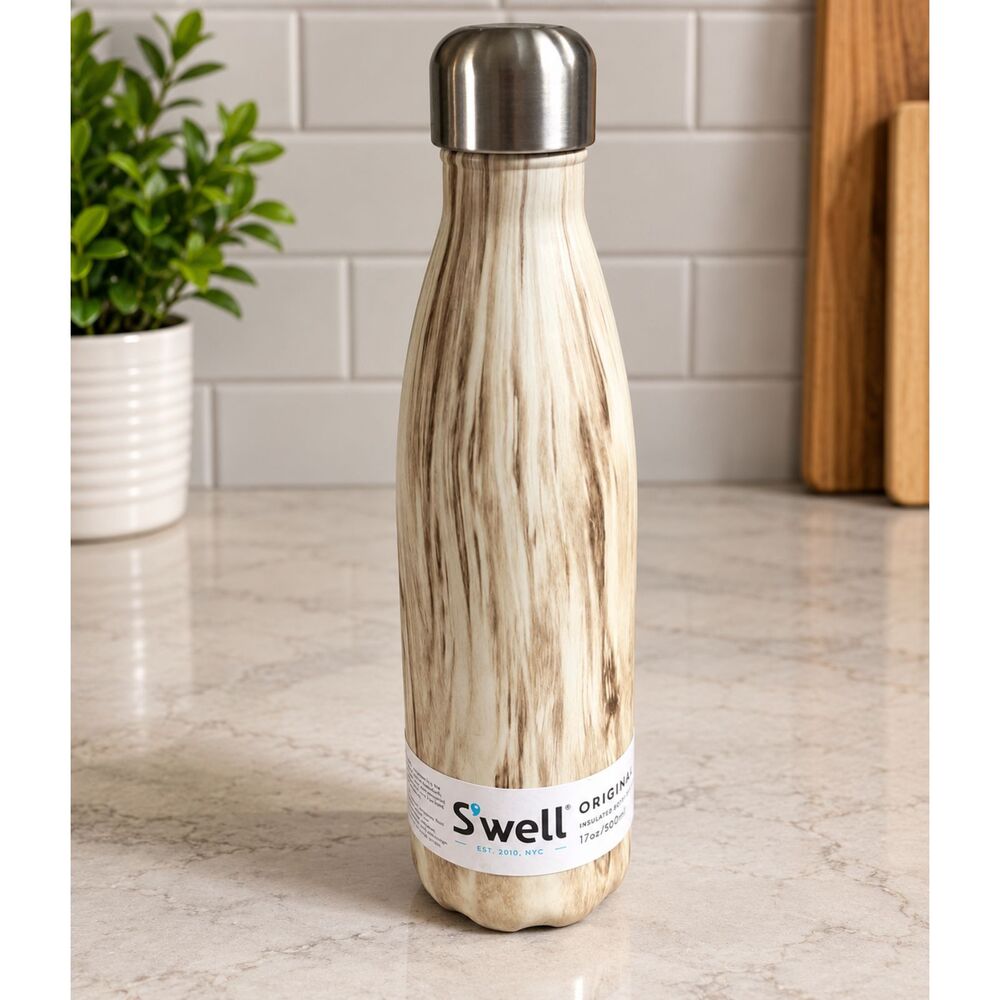 S'well Birchwood 17oz 500ml Insulated Stainless Steel Water Bottle New